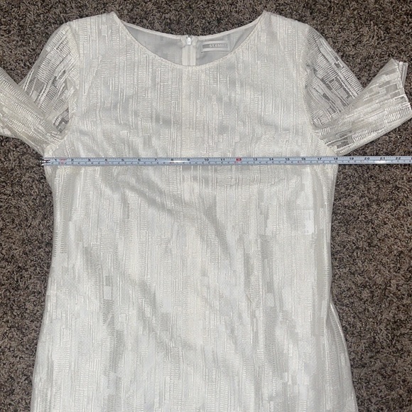 ST. EMILE WHITE SHEER OVERLAY DRESS Sz 10 Very versatile in excellent condition. - Picture 4 of 13